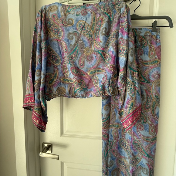 Two-Piece Boho Top/Pant Set - Picture 2 of 5